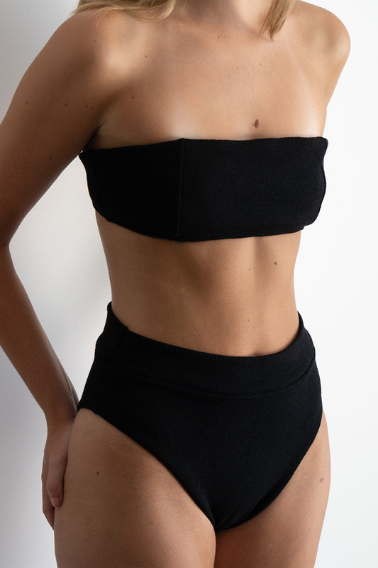 High High Bottom | Black Bouclé