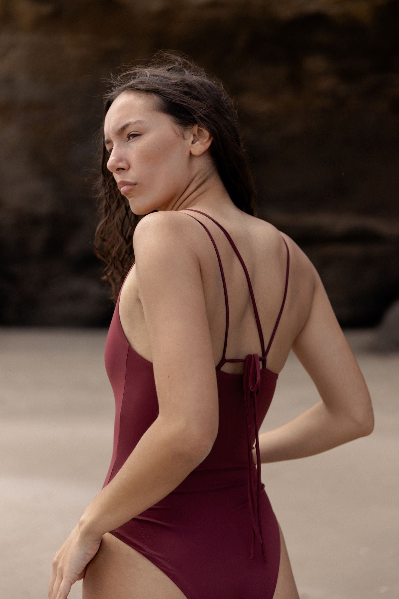 Ena One Piece - Reversible - Rich Brown & Deep Merlot