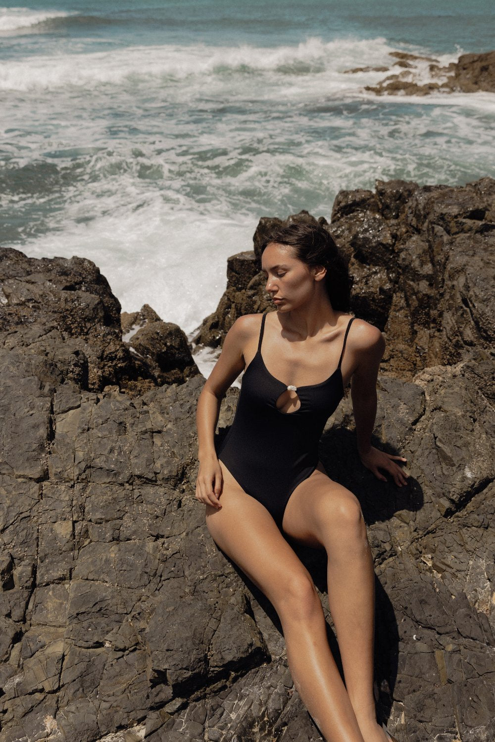 La Tribe x Lawrence Collaboration - Sol One Piece - True Black & Natural Pearl