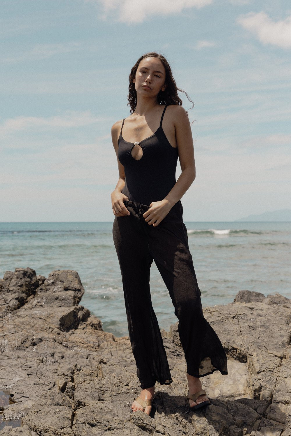 La Tribe x Lawrence Collaboration - Sol One Piece - True Black & Natural Pearl