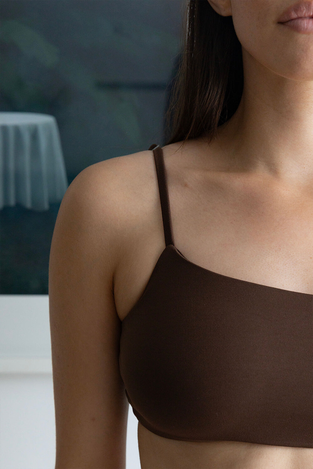 One Shoulder Top | Cacao