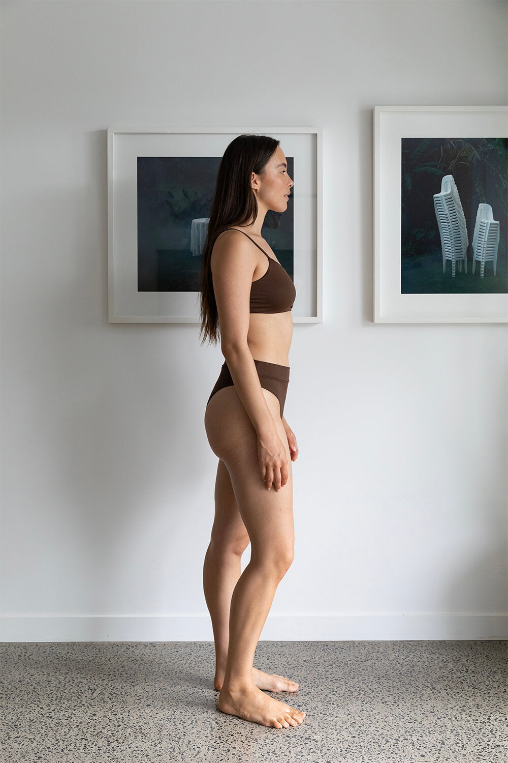 Panelled High Waist Bottom | Cacao