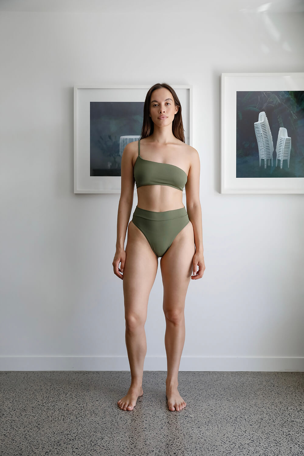 Panelled High Waist Bottom | Cactus