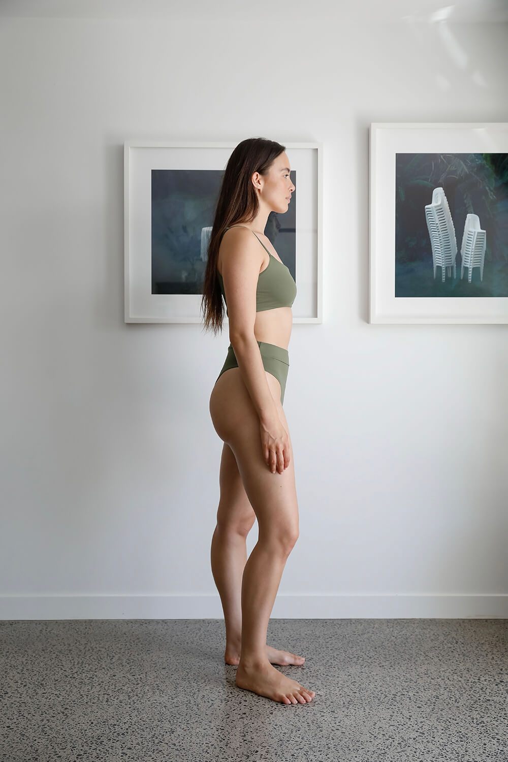 Panelled High Waist Bottom | Cactus